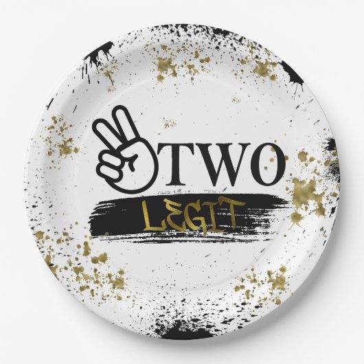 ツーレギットトやめ誕生日 ペーパープレート (正面)