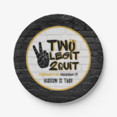 ツーレギットレトロ90のヒップホップ第2の誕生日 ペーパープレート (正面)