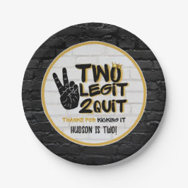 ツーレギットレトロ90のヒップホップ第2の誕生日 ペーパープレート