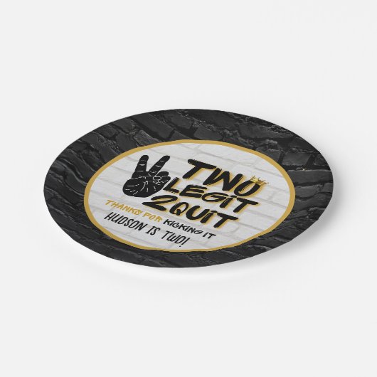 ツーレギットレトロ90のヒップホップ第2の誕生日 ペーパープレート (アングル)