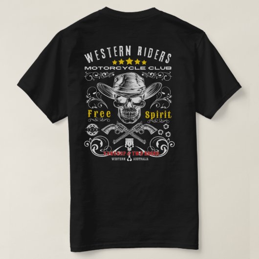 ツーロックオートバイクラブTシャツ Tシャツ (デザイン裏面)