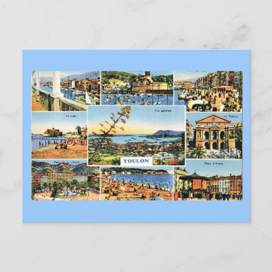 ツーロンの早いmultiviewカード1920年 ポストカード (正面)