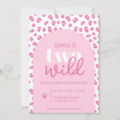 ツーワイルドガールセカンド誕生日招待状 招待状 (正面)