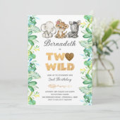 ツーワイルドガール2nd誕生日パーティの招待状 招待状 (スタンド正面)