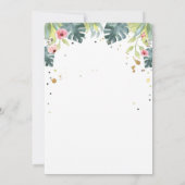 ツーワイルドサファリアニマルズガール誕生日招待状 招待状 (裏面)