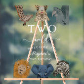 ツーワイルドサファリ誕生日ウェルカム アクリルサイン (ニュートラル)