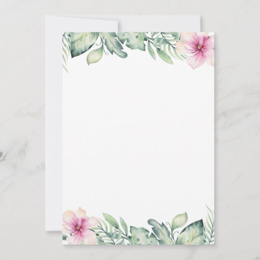 ツーワイルドサファリ誕生日招待状for Girl 招待状 (裏面)