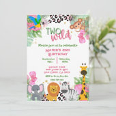 ツーワイルドジャングルガールズ誕生日招待状 招待状 (スタンド正面)