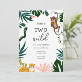 ツーワイルドジャングル誕生日招待状 招待状 (スタンド正面)