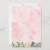 ツーワイルドトロピカルサファリジャングルガール誕生日 招待状 (裏面)