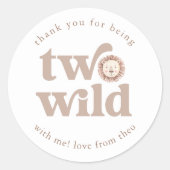 ツーワイルドライオン誕生日サンキューユア ラウンドシール (正面)