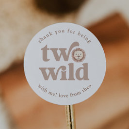 ツーワイルドライオン誕生日サンキューユア ラウンドシール