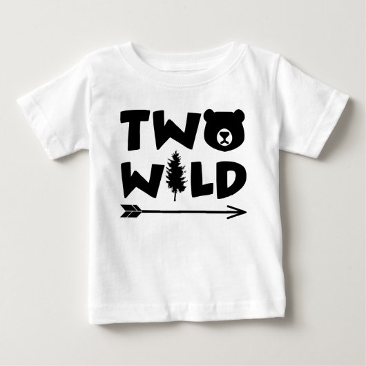 ツーワイルド誕生日ボーイ ベビーTシャツ (正面)