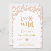 ツーワイルド誕生日招待状 |デイジー |第2位 招待状 (正面)