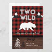 ツーワイルド誕生日招待状 招待状 (正面/裏面)