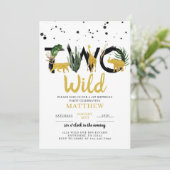 ツーワイルド ゴールドサファリ 誕生日招待状 招待状 (スタンド正面)