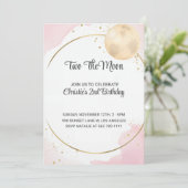 ツーンザムーンセカンドバースデー招待状 招待状 (スタンド正面)