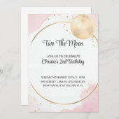 ツーンザムーンセカンドバースデー招待状 招待状 (正面/裏面)