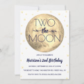 ツーンザムーンセカンドバースデー招待状 招待状 (正面)