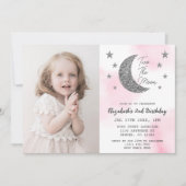 ツーンザムーンセカンドバースデー招待状 招待状 (正面)