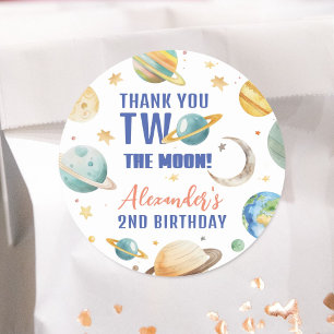 ツーンザムーン2nd誕生日宇宙銀河系パーティー ラウンドシール
