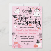 ツー不気味誕生日ガール招待状 招待状 (正面)