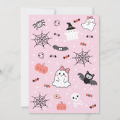 ツー不気味誕生日ガール招待状 招待状 (裏面)