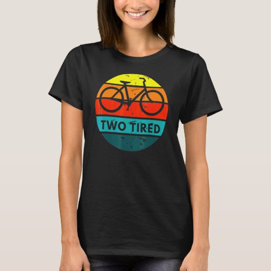 ツー疲れヴィンテージサンサイクリングサイクリング Tシャツ (正面)