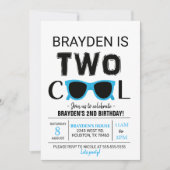 ツー クール サングラス バースデー パーティー 招待状 (正面)