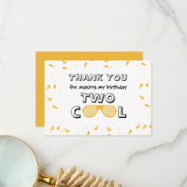 ツー クール サングラス 2歳の誕生日パーティー サンキューカード