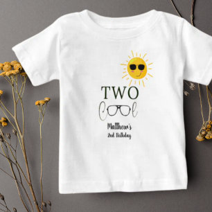 ツー クール サングラス 2歳 誕生日 シンプル ベビーTシャツ