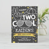 ツー クール バースデー パーティー アイム ツー クール 2歳の誕生日 招待状 (スタンド正面)