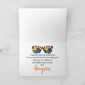 ツー クール ボーイ 2歳の誕生日パーティー サンキューカード (内部)