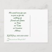 ツー グリーン ファーンズ ウェディング インビテーション ポストカード (裏面)