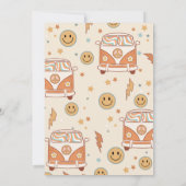 ツー・グルーヴィー・レトロ・ボーホー・デイジー・レインボー 2歳の誕生日 招待状 (裏面)