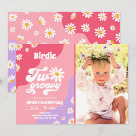 ツー グルーヴィー 2歳の誕生日パーティー ボヘミア レトロ ダイシー 招待状