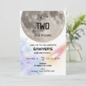 ツー・ザ・ムーン誕生日パーティー招待状 招待状 (スタンド正面)
