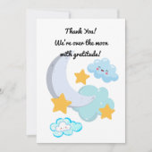 ツー・ザ・ムーン・キュートな誕生日写真の感謝カード 招待状 (正面)