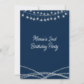 ツー ザ ムーン バースデー パーティー ストリング ライト 招待状 (裏面)