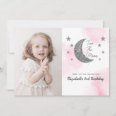 ツー ザ ムーン 2歳の誕生日感謝カード サンキューカード (正面)