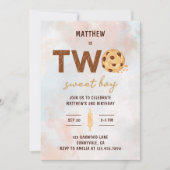 ツー・スウィート・クッキー 2歳の誕生日パーティー 招待状 (正面)