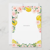 ツー・スウィート・レモネード・バースデー、シトラス・バースデー・パーティー 招待状 (裏面)