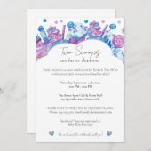 ツー スクープ スイート ツイン ベイビー シャワーの招待状 招待状 (正面/裏面)