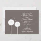 ツー ダンデライオン タウペ ラスティック ウェディング 招待状 (正面)