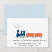 ツー ツー トレイン 招待状 (正面/裏面)