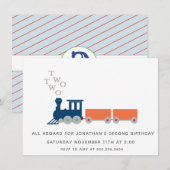 ツー ツー トレイン 招待状 (正面/裏面)