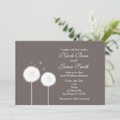 ツー デイジー タウペ ラスティック ウェディング 招待状 (スタンド正面)