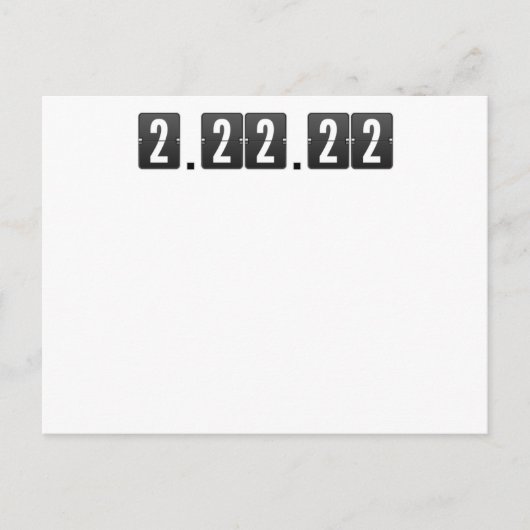 ツー・デイ・チューズデイ　２月２２日　数学教師 ポストカード (正面)