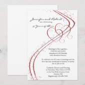 ツー ハーツ アズ ワン ウェディング アニバーサリー 招待状 (正面/裏面)