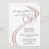 ツー ハーツ アズ ワン 結婚記念日 招待状 (正面/裏面)